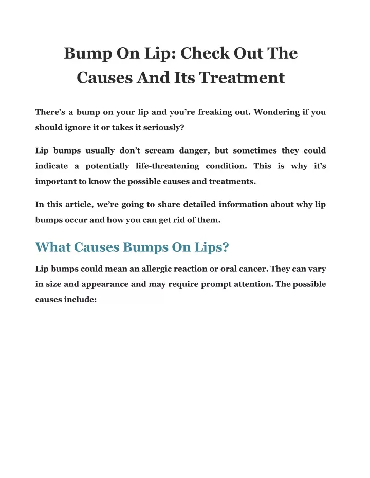 ppt-bump-on-lip-check-out-the-causes-and-its-treatment-powerpoint