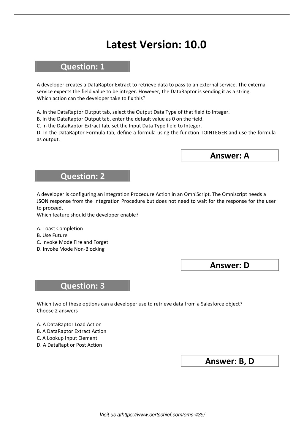 OMS-435 Exam Sims