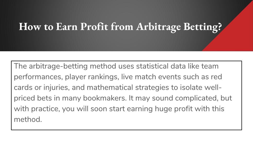 PPT - An Ultimate Guide To Arbitrage Betting PowerPoint Presentation ...