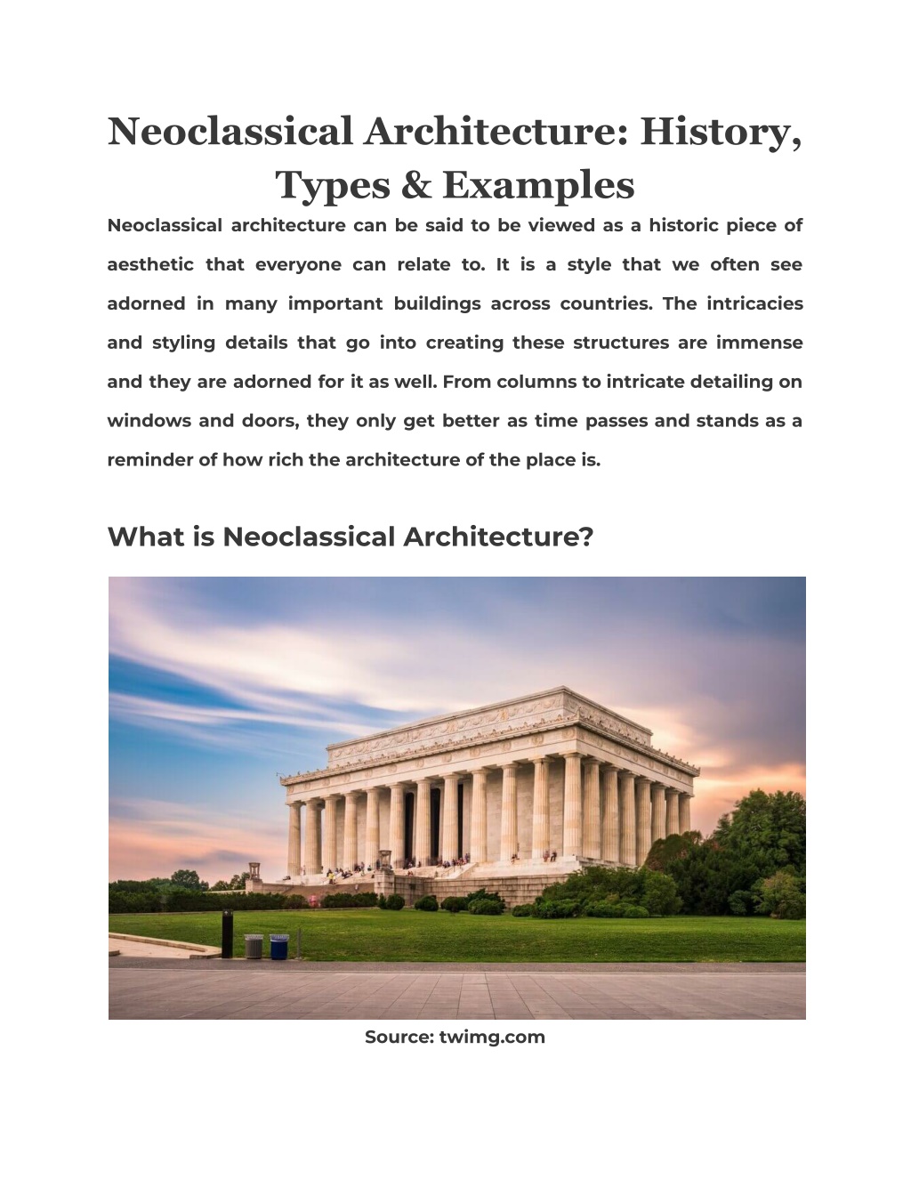 neoclassical architecture essay