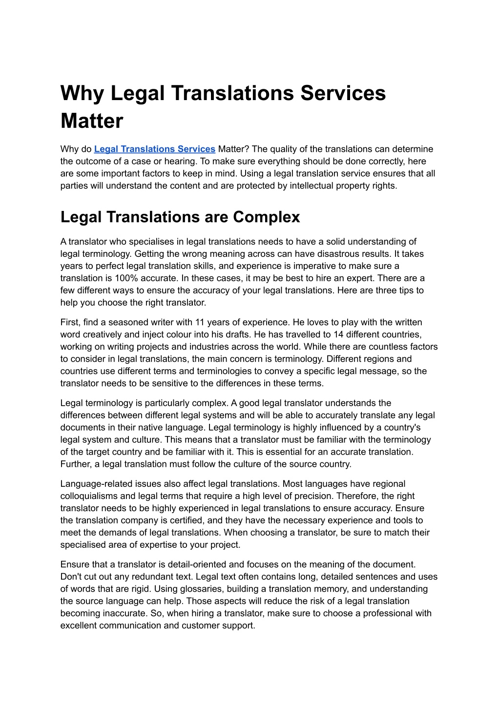 legal translation essay