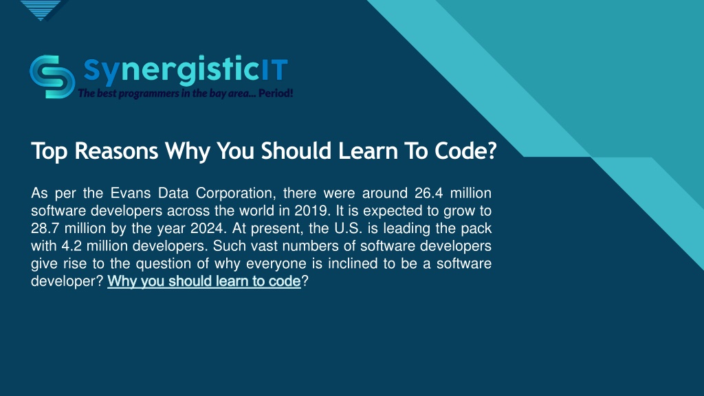 Ppt Why You Should Learn To Code Powerpoint Presentation Free