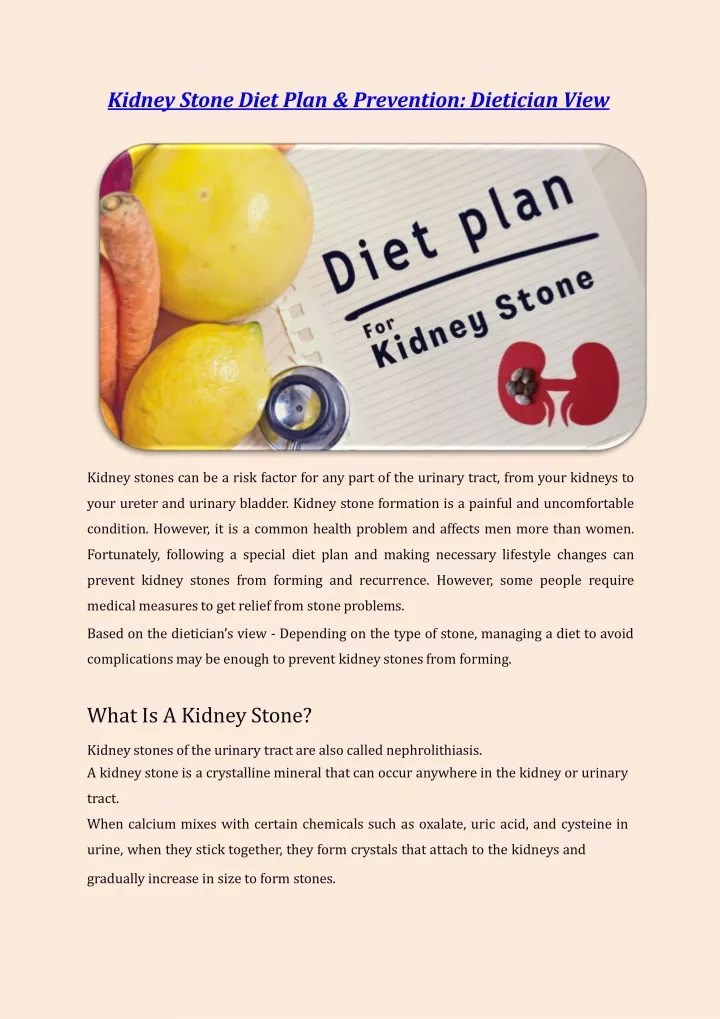 ppt-kidney-stone-diet-plan-and-prevention-dietician-view-powerpoint-presentation-id-11403032