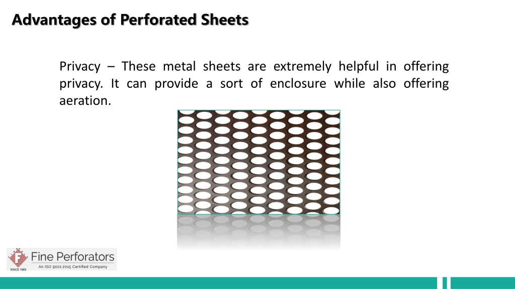 PPT Advantages of Perforated Sheet PowerPoint Presentation, free