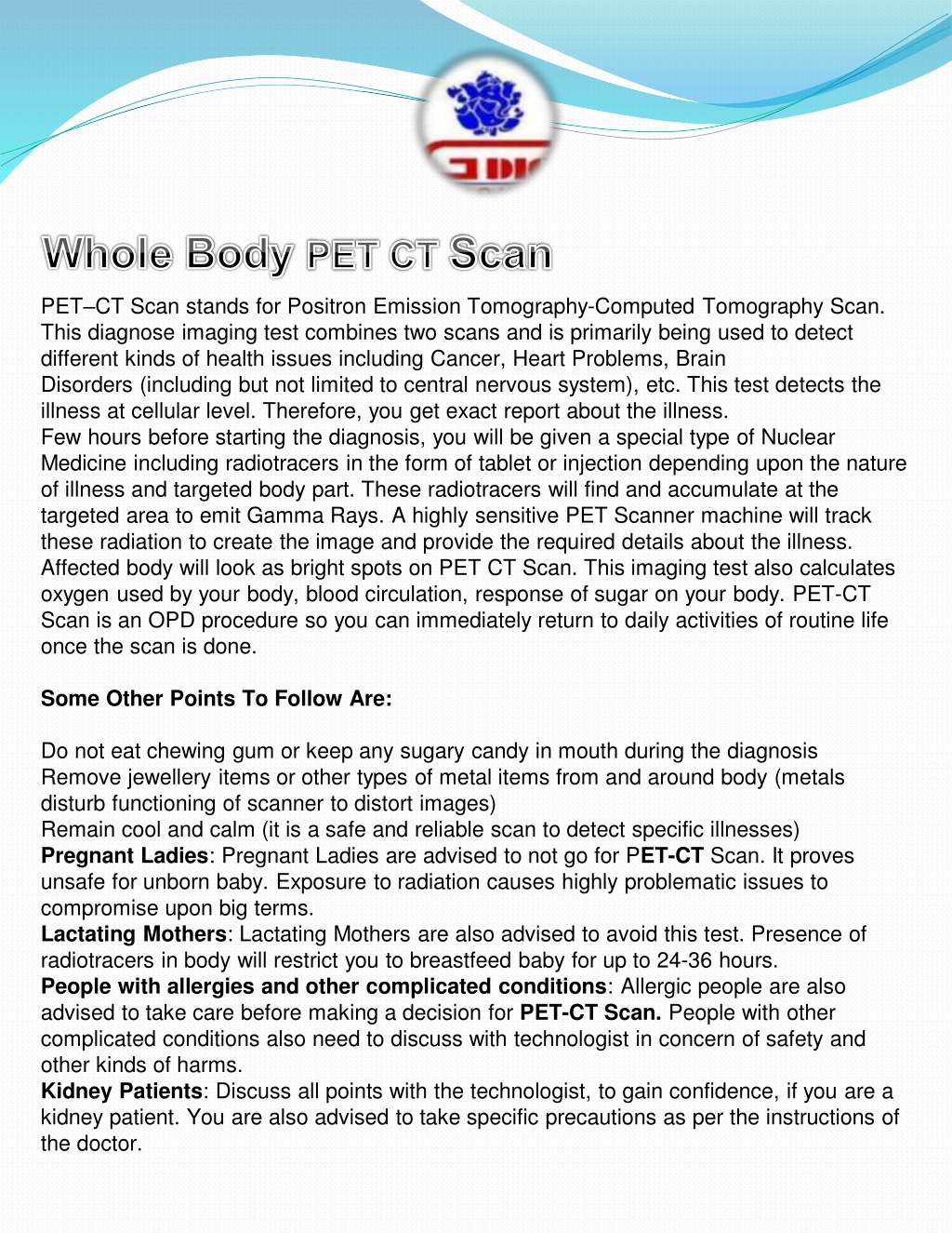 PPT Best PET CT Scan Test By Ganesh Diagnostic Centre In Delhi PPT Best PET CT Scan Test By Ganesh Diagnostic Centre In Delhi