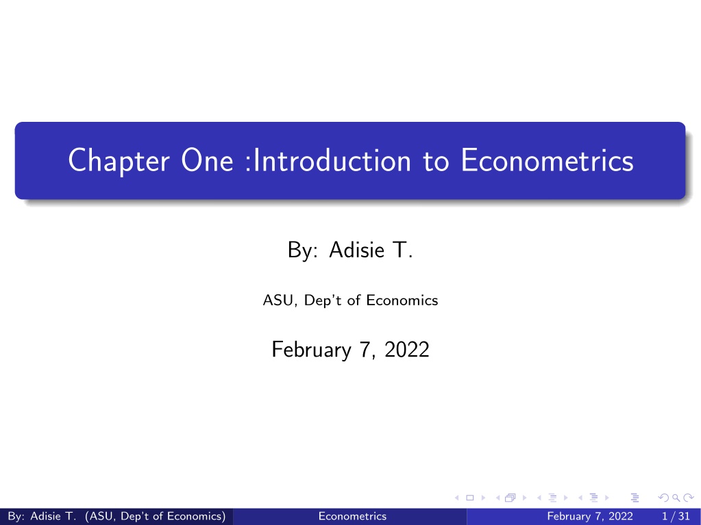 PPT - Econometrics_Ch_1 PowerPoint Presentation, Free Download - ID ...