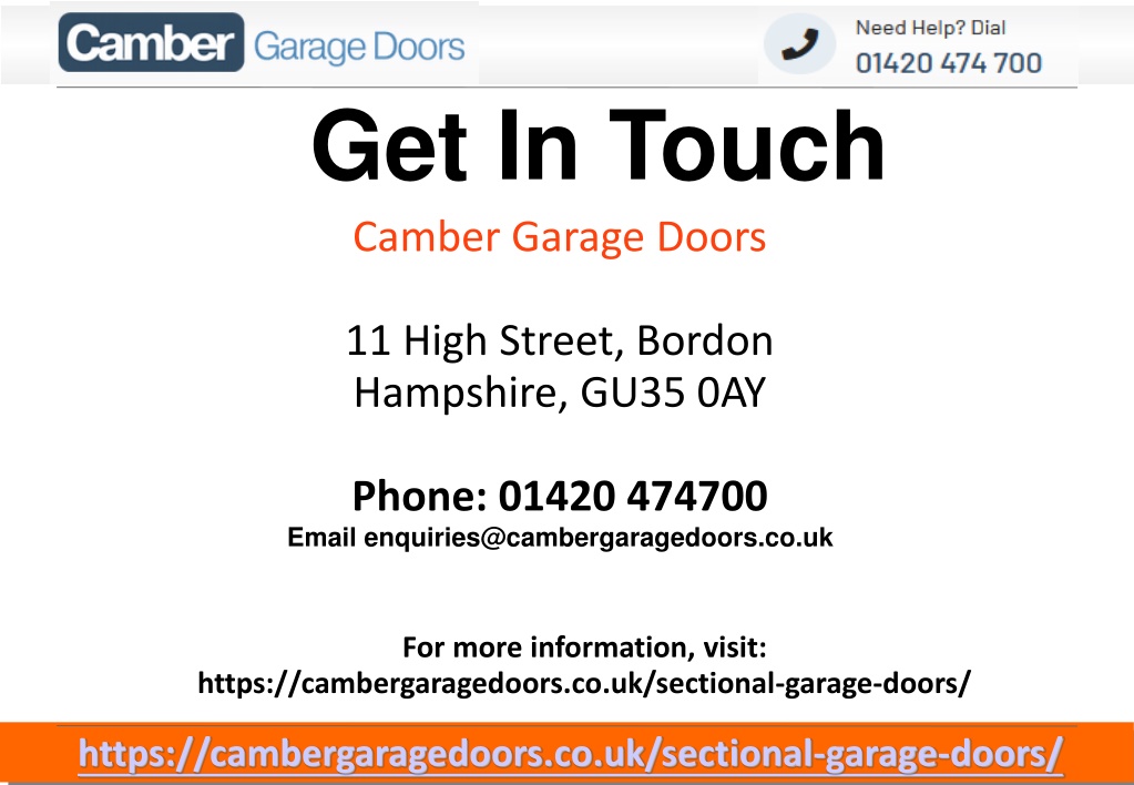 PPT Sectional Garage Doors Installation in Farnham PowerPoint