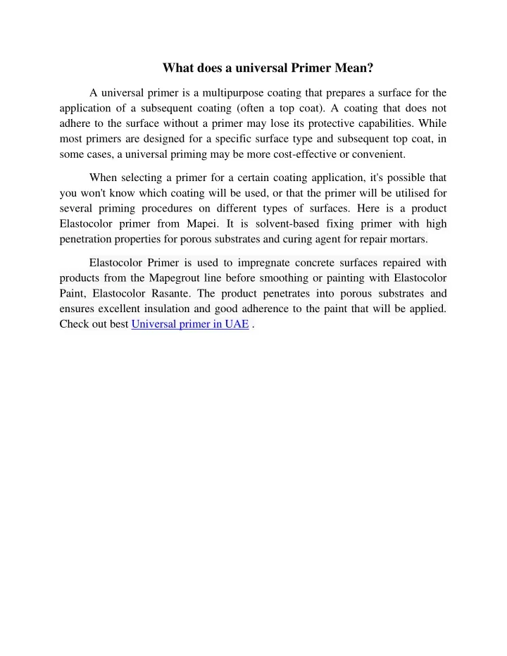 PPT What Does A Universal Primer Mean PowerPoint Presentation Free 