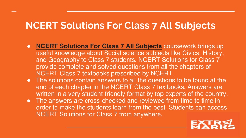 PPT - NCERT Solutions For Class 7 All Subjects PowerPoint Presentation ...