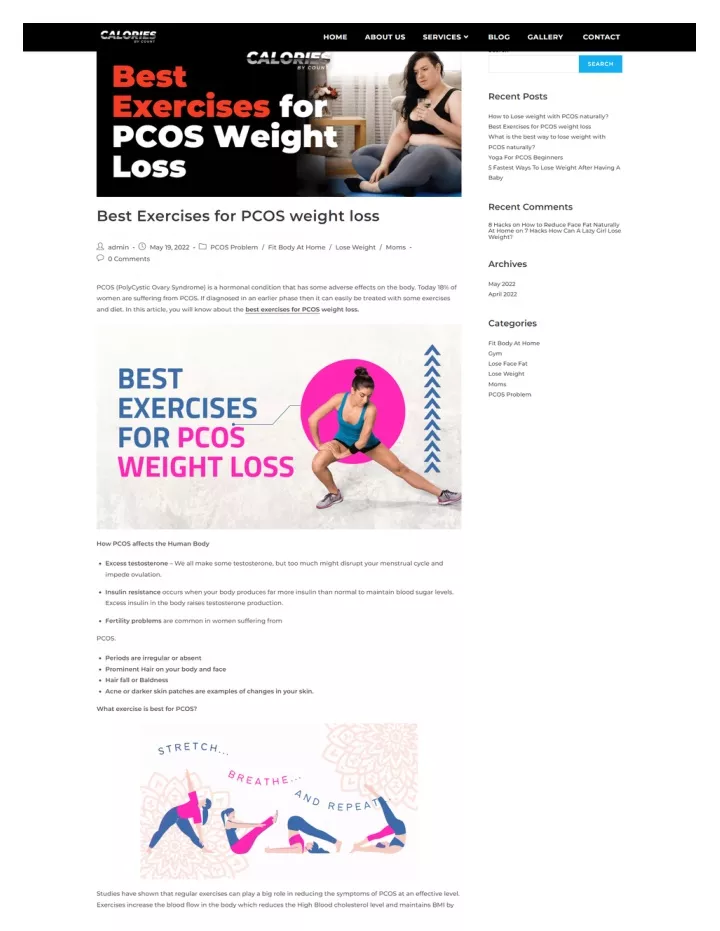 PPT Best Exercises for PCOS weight loss PowerPoint Presentation, free