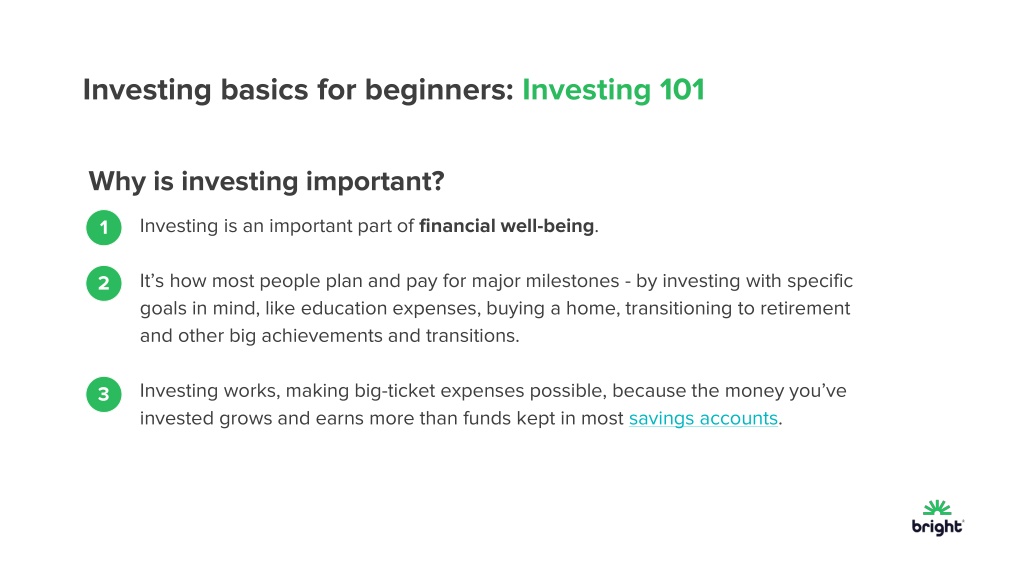 investing for beginners presentation