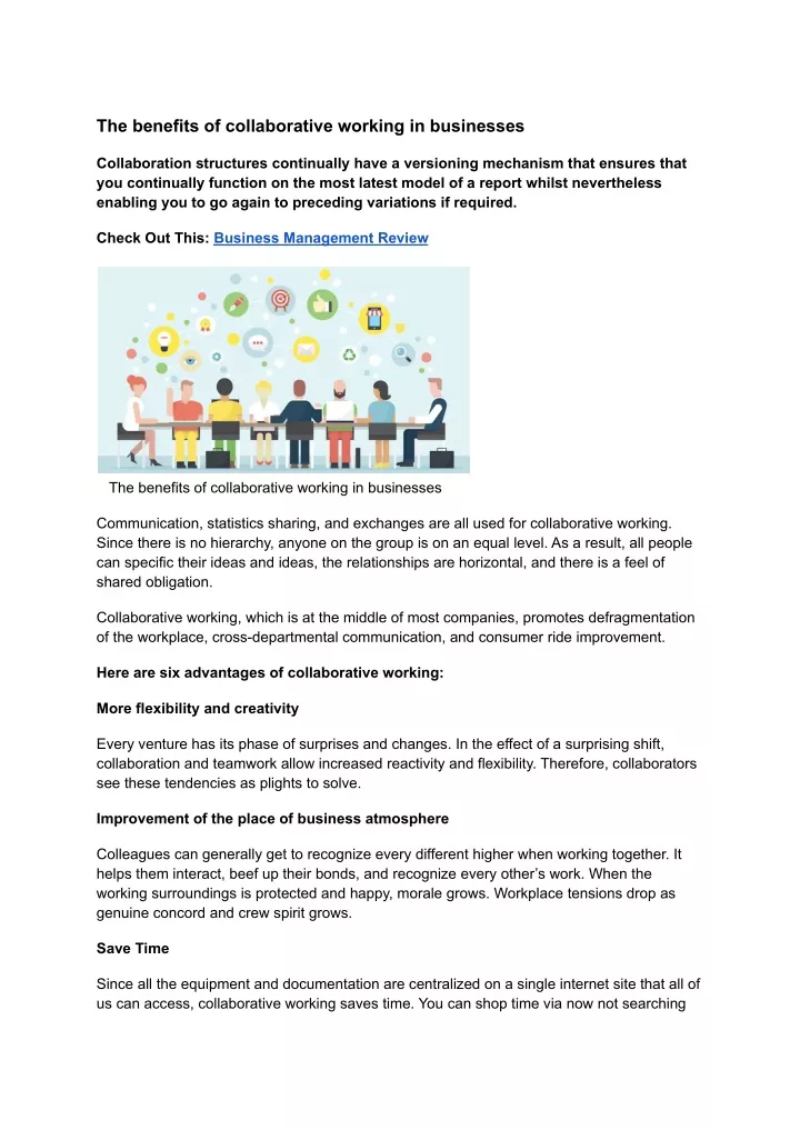 PPT - The Benefits Of Collaborative Working In Businesses PowerPoint ...