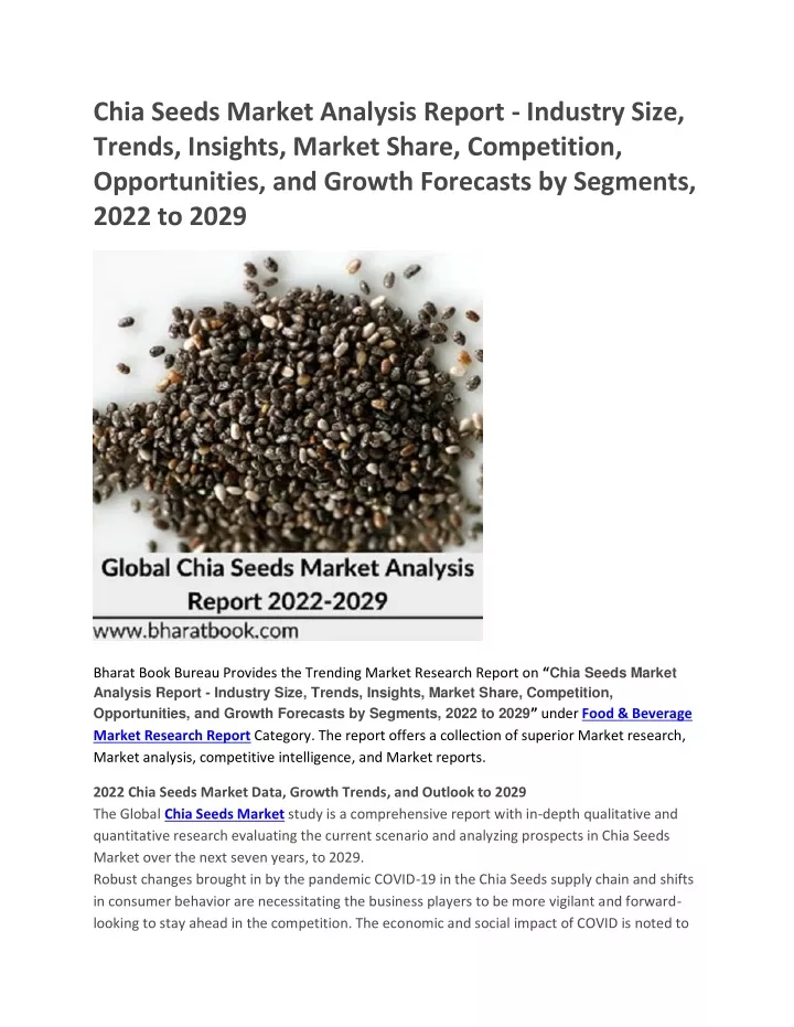 Ppt Global Chia Seeds Market Analysis Report 2022 2029 Powerpoint Presentation Id11405750 