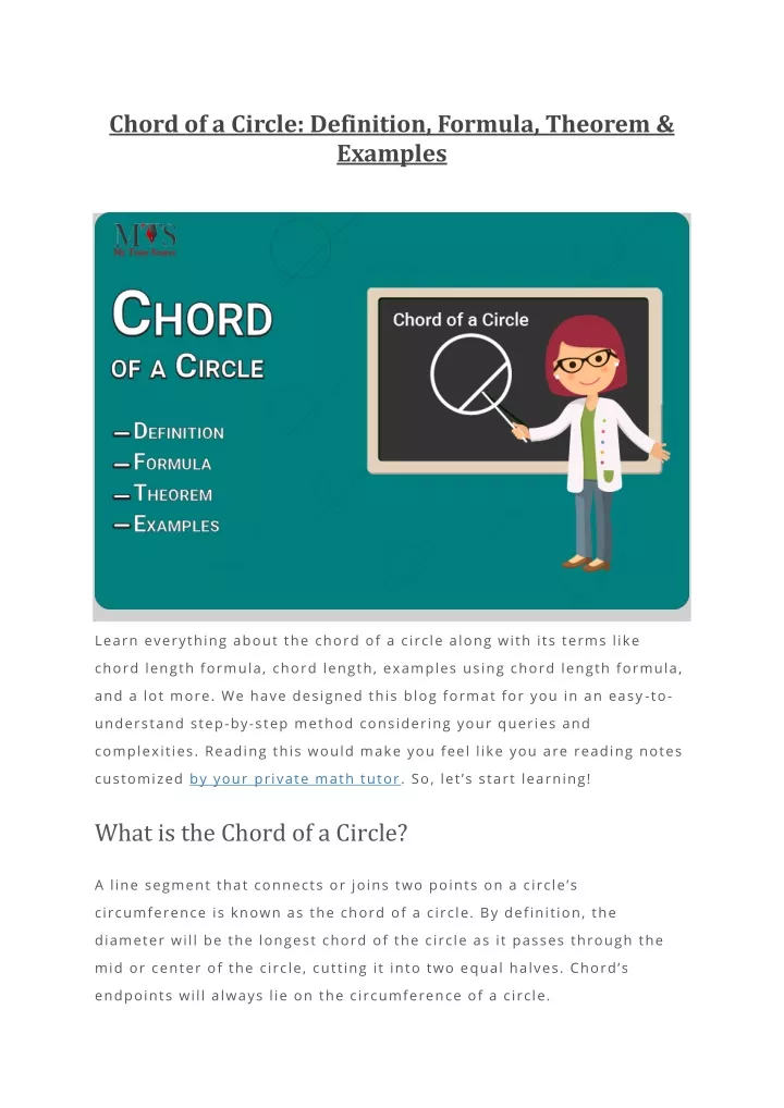 ppt-chord-of-a-circle-definition-formula-theorem-examples