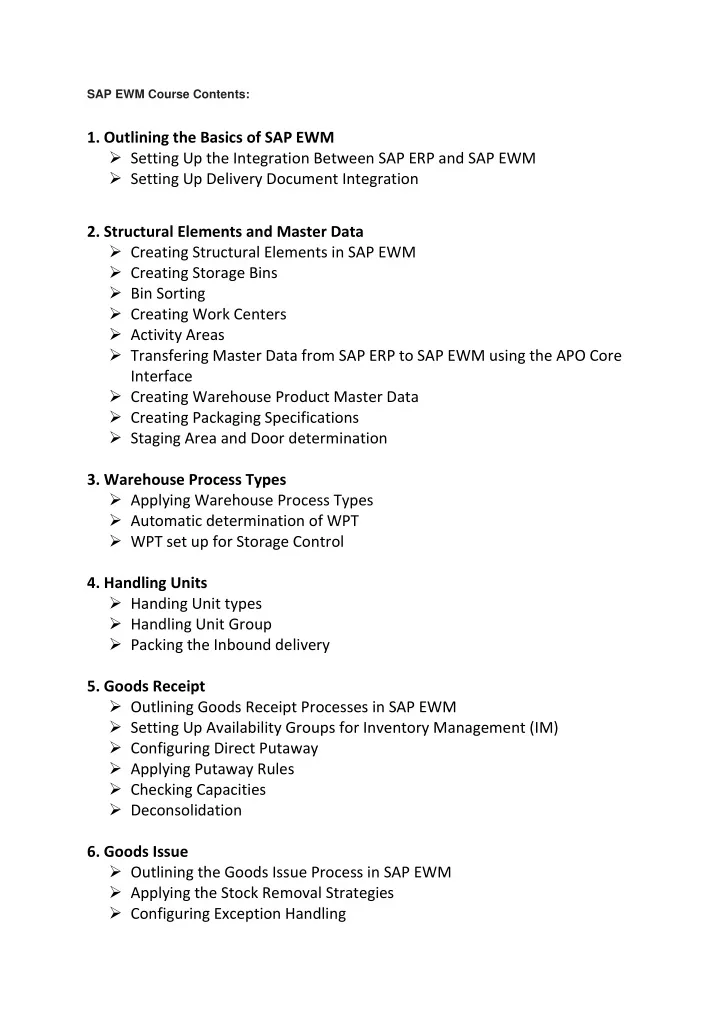 SAP EWM TECHNICAL TOPICS visual data 8