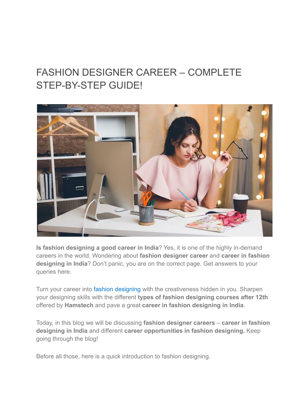 PPT - FASHION DESIGNER CAREER – COMPLETE STEP-BY-STEP GUIDE PowerPoint Presentation - ID:11406898