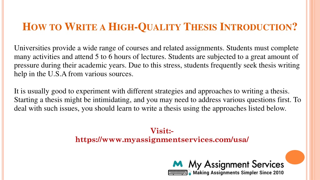high quality thesis examples