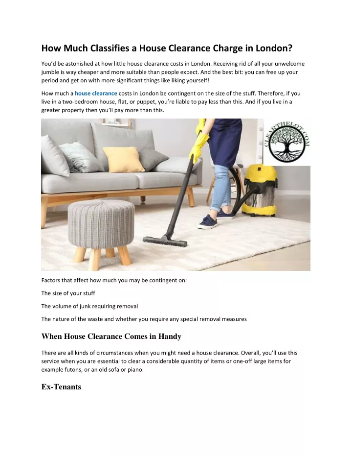 PPT How Much Classifies a House Clearance Charge in London.docx