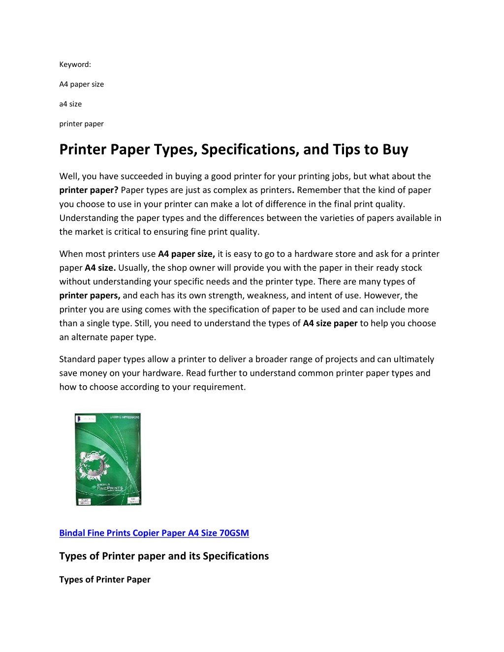 PPT Printer Paper Types, Specifications, and Tips to Buy PowerPoint