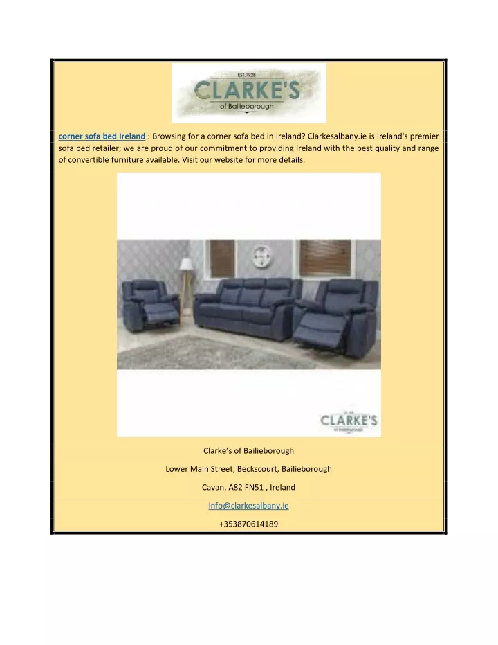 PPT Corner Sofa Bed Ireland Clarkesalbany.ie PowerPoint