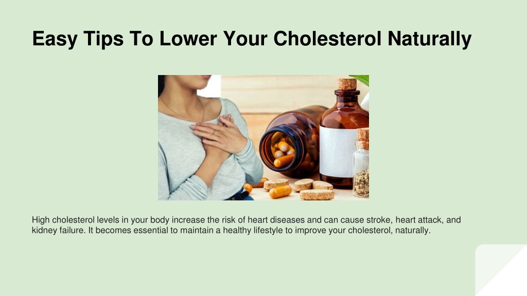 Ppt Easy Tips To Lower Your Cholesterol Naturally Powerpoint