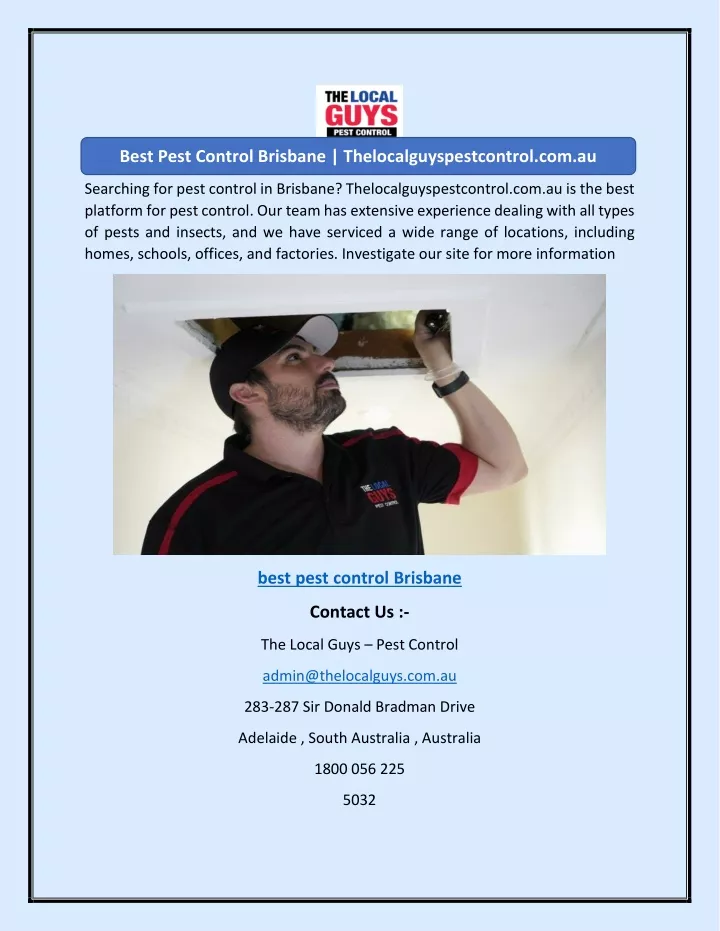 PPT Best Pest Control Brisbane
