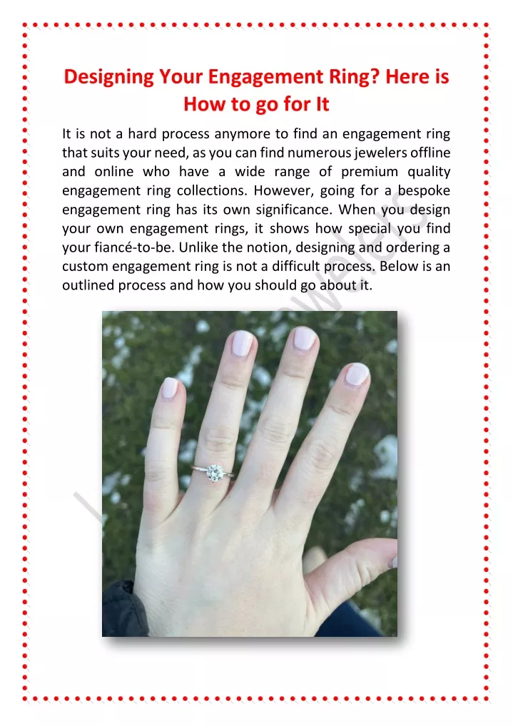 PPT - Designing Your Engagement Ring Here Is How To Go For It ...