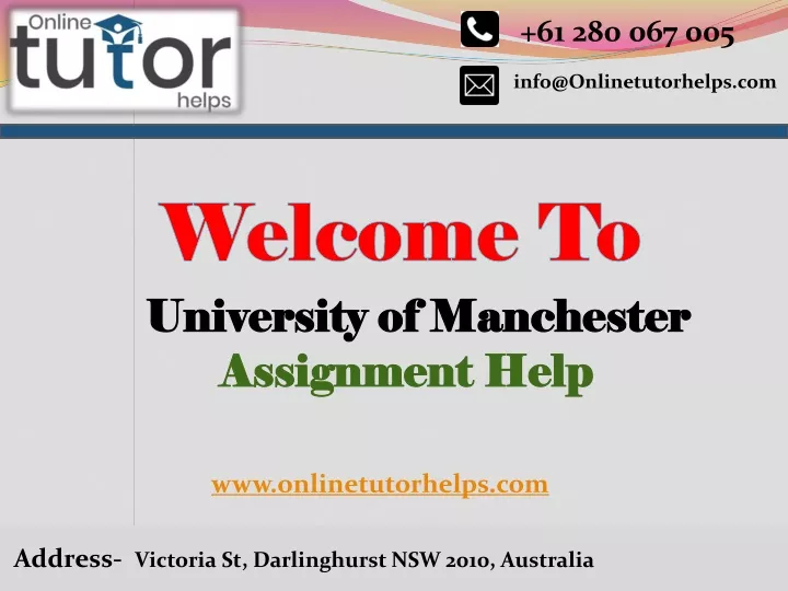 university of manchester assignment writing