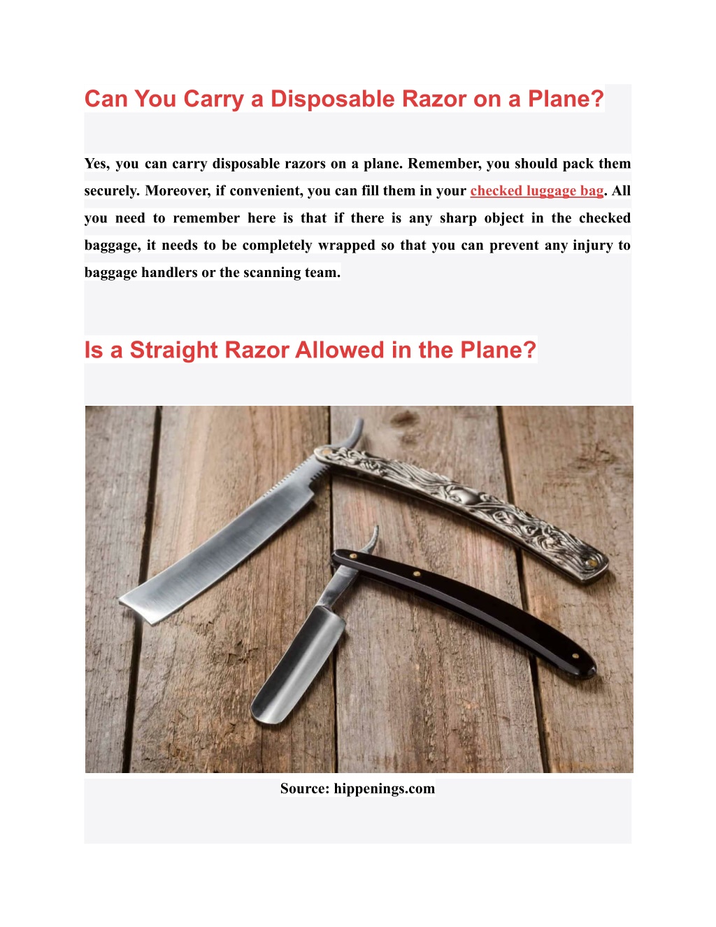 PPT Can You Bring a Razor on a Plane? TSA Rules Must Know PowerPoint