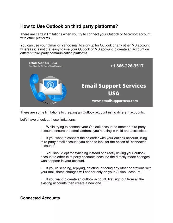 PPT - How to Use Outlook on third party platforms - Email Support USA ...