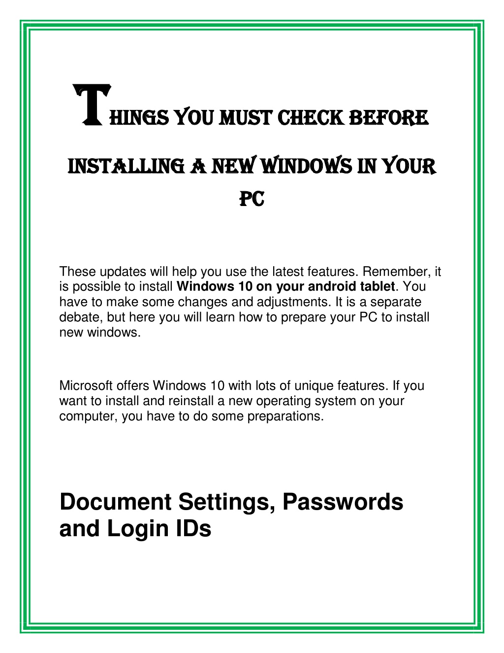 PPT - Things You Must Check Before Installing A New Windows In Your PC ...