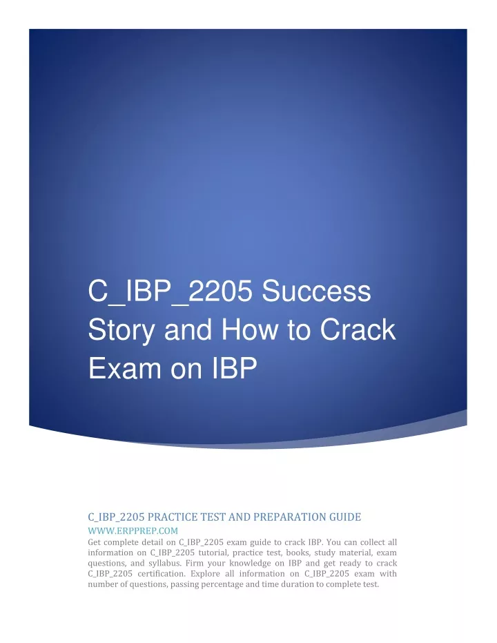 C_IBP_2302 Exam