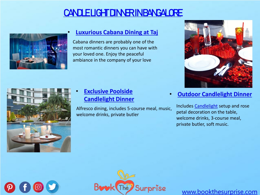 PPT CANDLE LIGHT DINNER IN BANGALORE PowerPoint Presentation, free