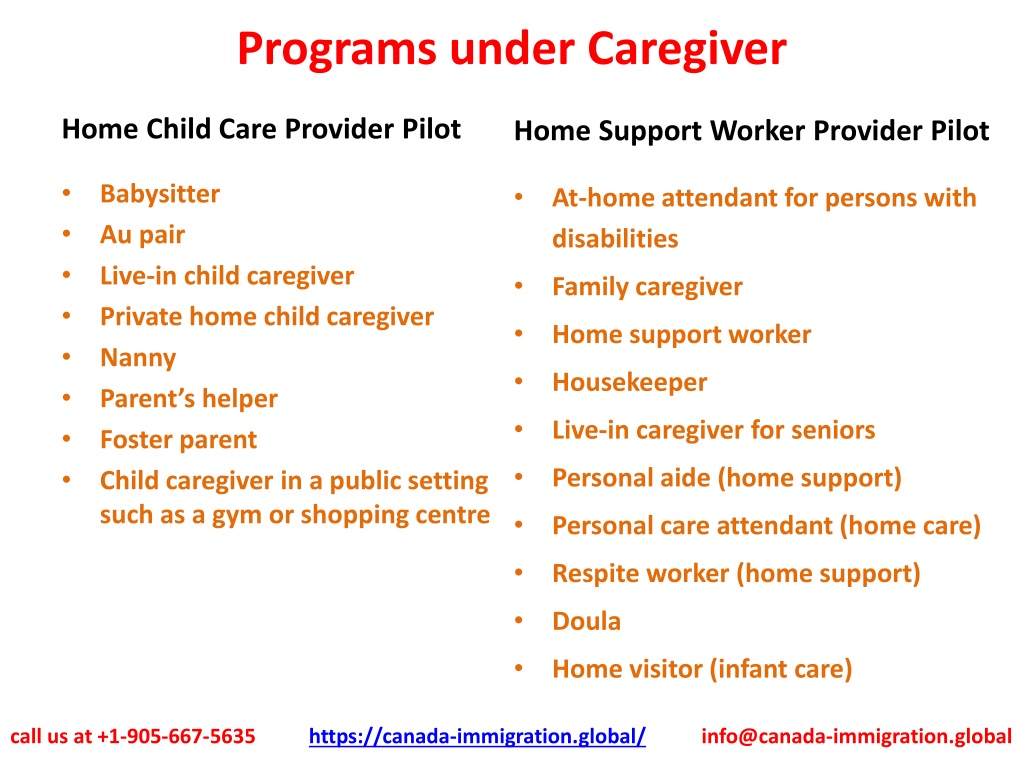 PPT - CANADA CAREGIVER PROGRAM PowerPoint Presentation, free download ...