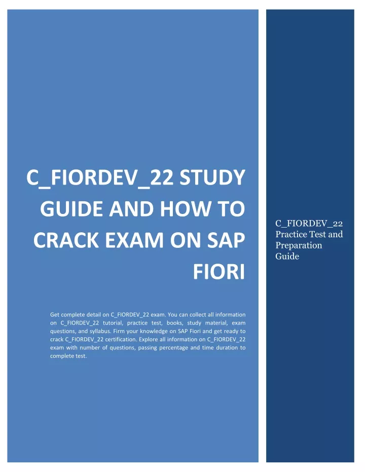 C-FIORDEV-22 Exam Fragen