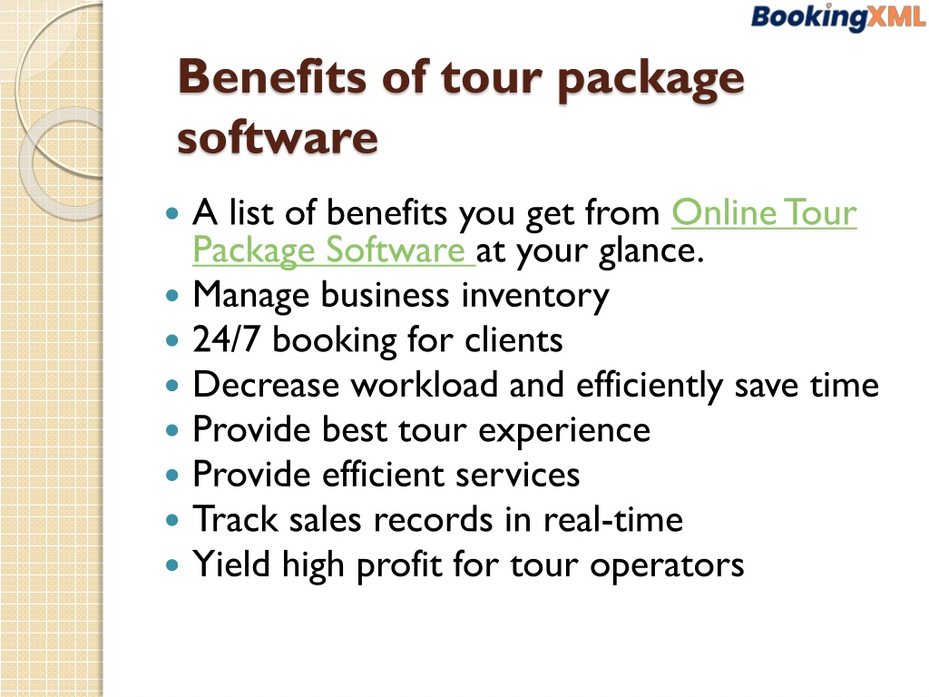 advantages package tour