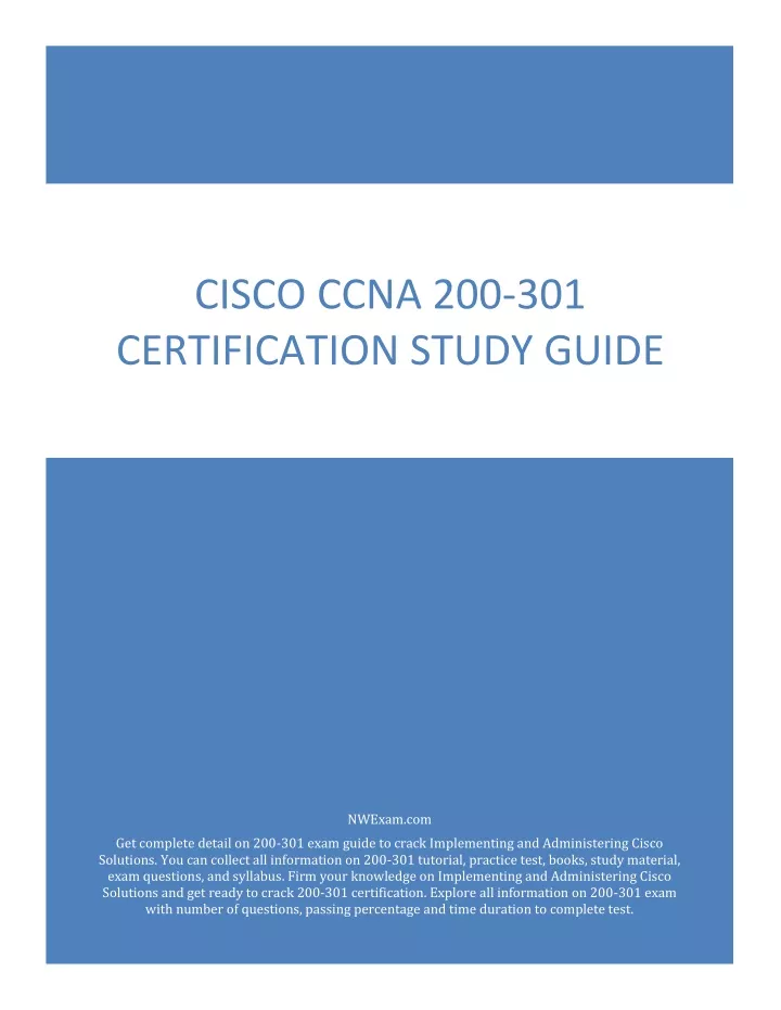 PPT [2022] Cisco CCNA 200301 Certification Study Guide pdf