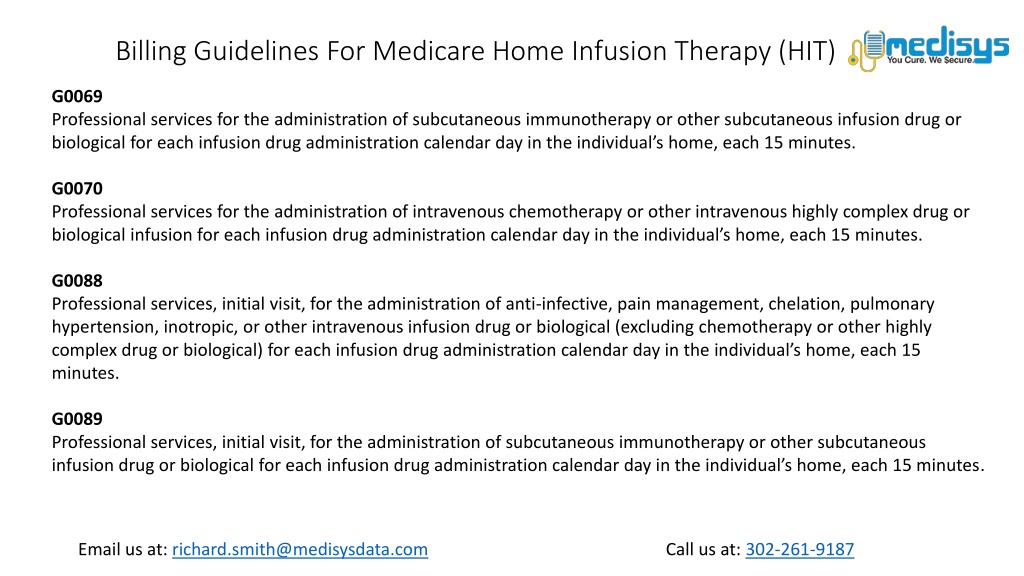 PPT Billing Guidelines For Medicare Home Infusion Therapy (HIT