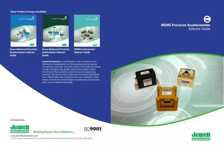 PPT - Jewell Instruments MEMS Accelerometers Selector Guide PowerPoint ...