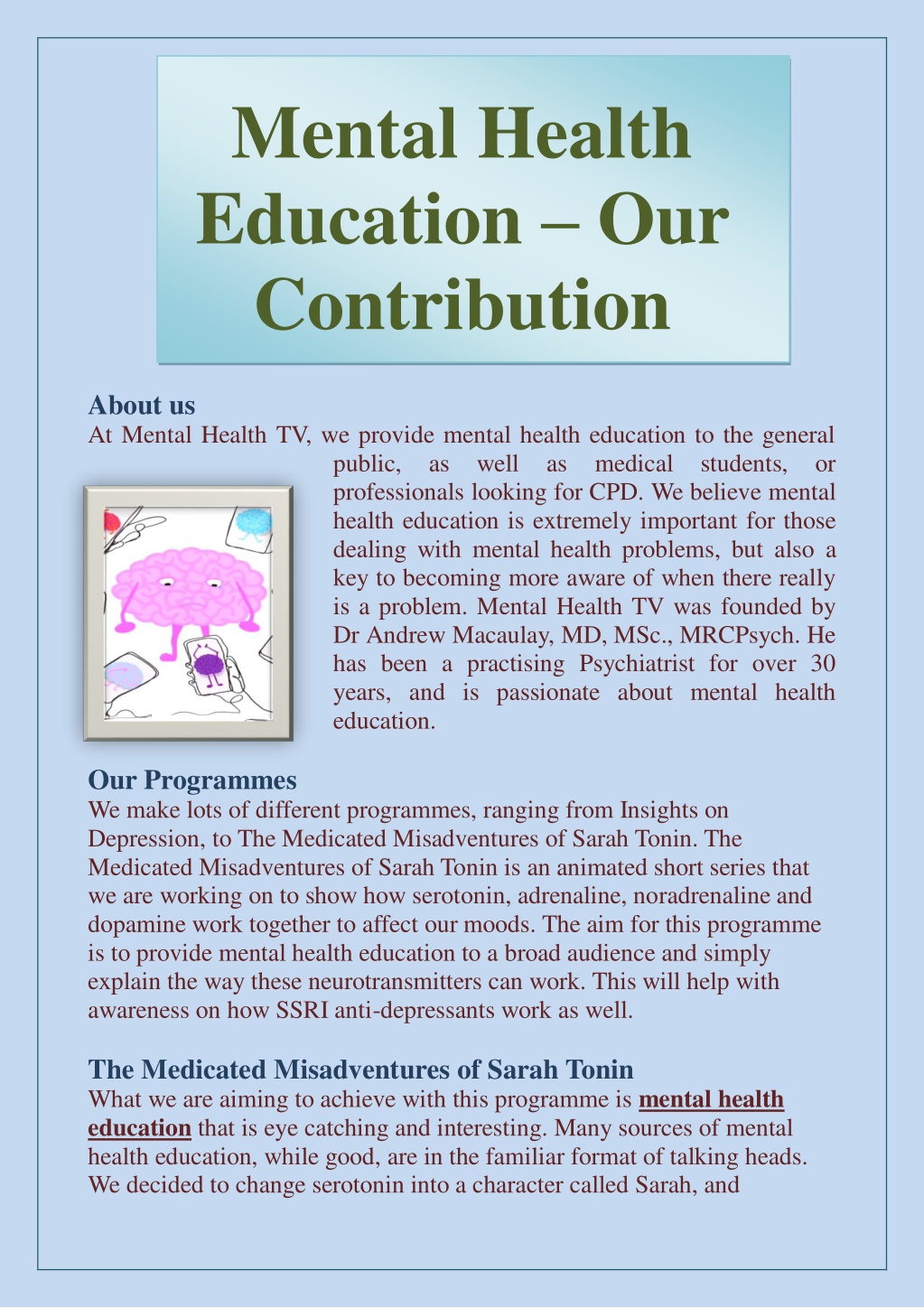 PPT - Mental Health Education – Our Contribution PowerPoint ...