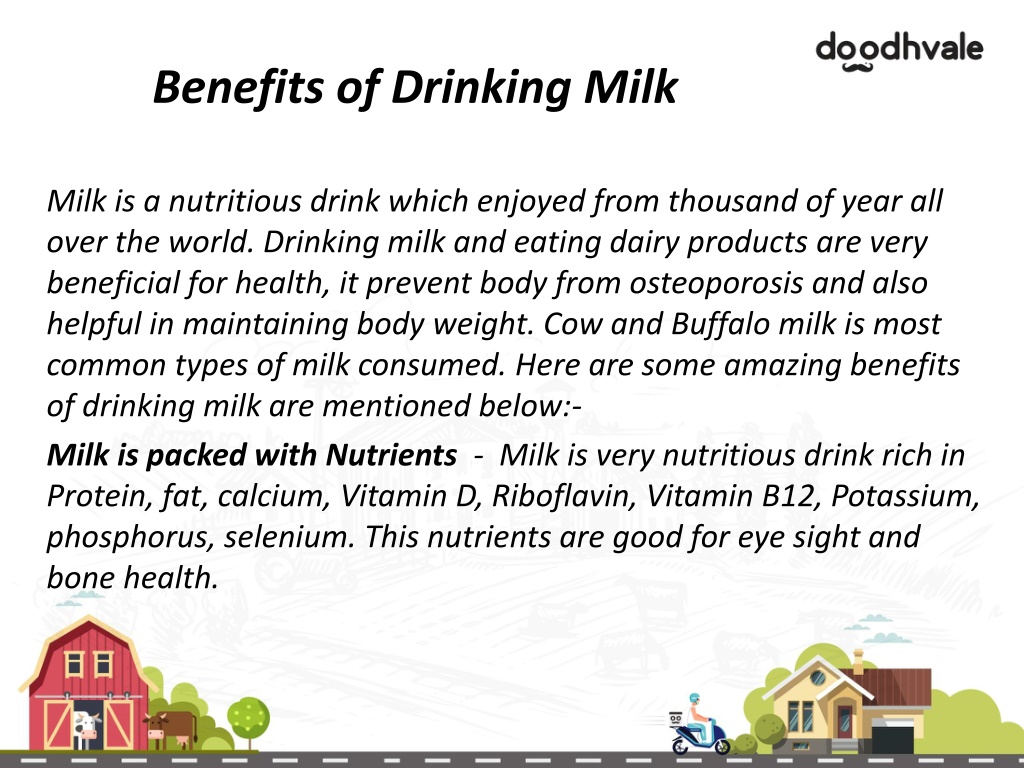 PPT - Health Benefits Of Drinking Farm Fresh Milk PowerPoint ...