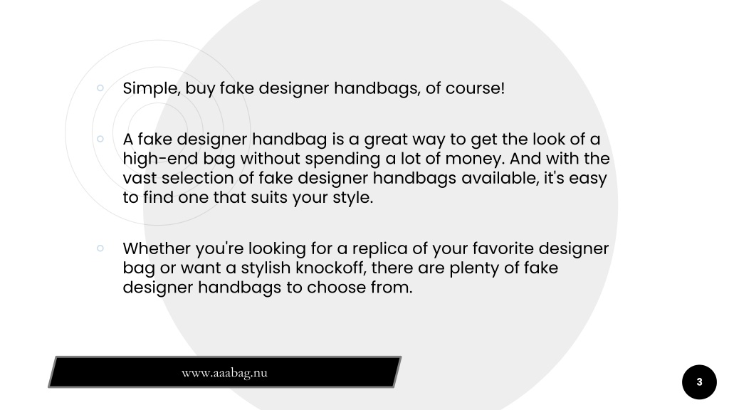 PPT Fake Designer Handbags PowerPoint Presentation, free download