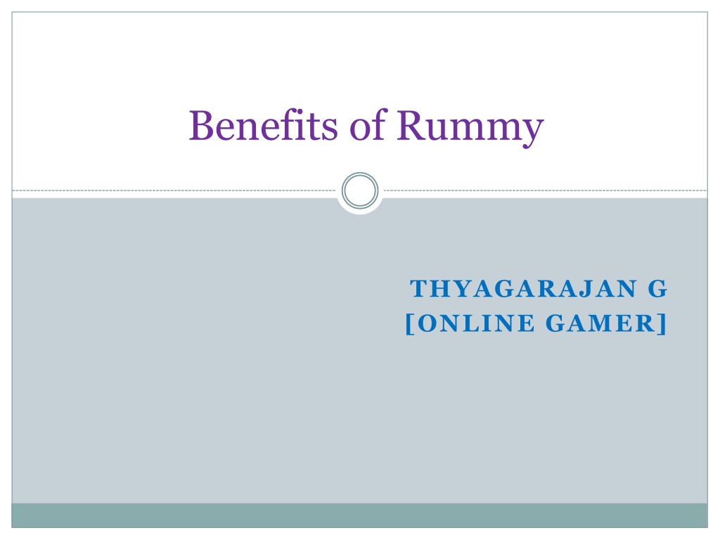 PPT - benefits of online rummy PowerPoint Presentation, free download - ID:11419606