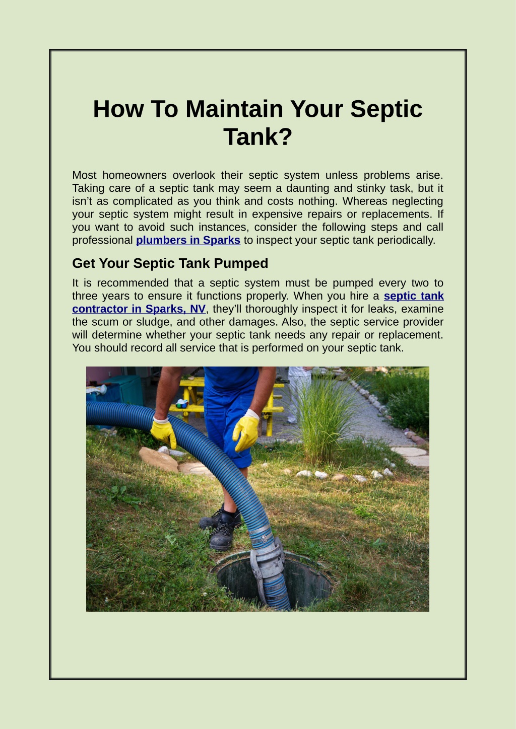 Ppt How To Maintain Your Septic Tank Powerpoint Presentation Free Download Id11419967