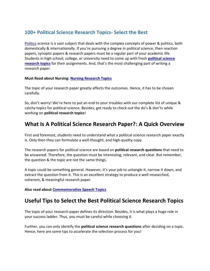 relevant topics for research 2022