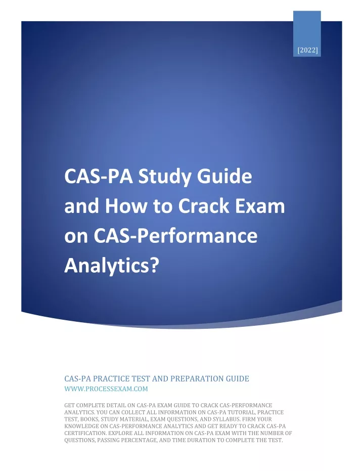 PPT CASPA Study Guide and How to Crack Exam on CASPerformance