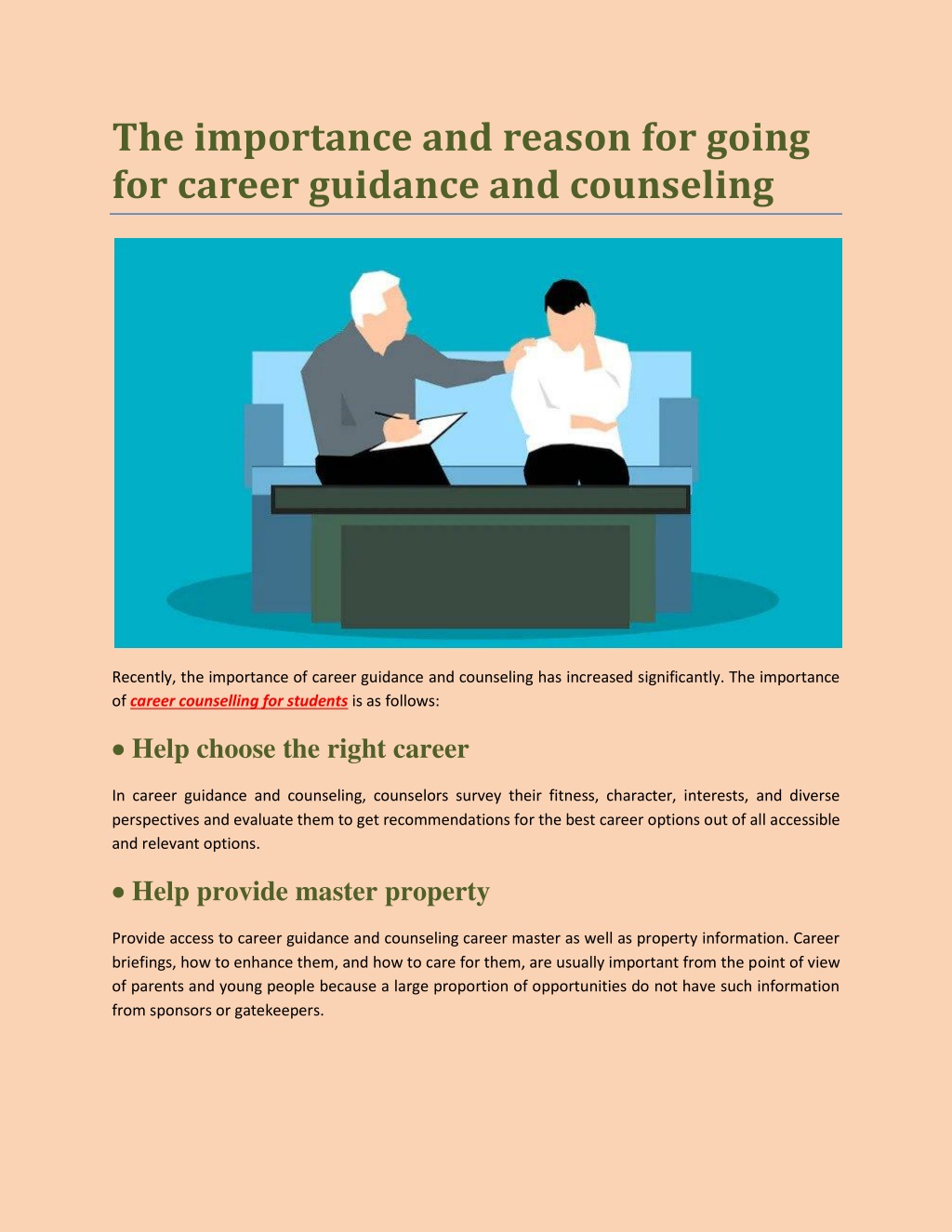 PPT - The importance and reason for going for career guidance and ...