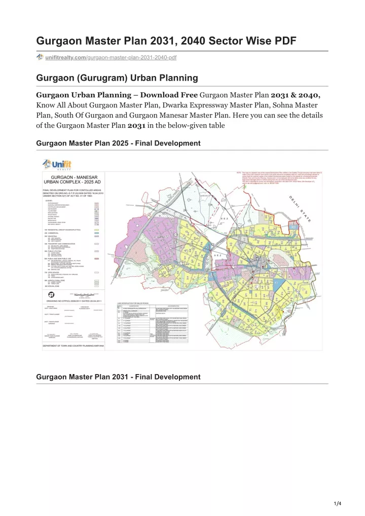 PPT Gurgaon Master Plan 2031 2040 Sector Wise PDF PowerPoint   Gurgaon Master Plan 2031 2040 Sector Wise Pdf N 