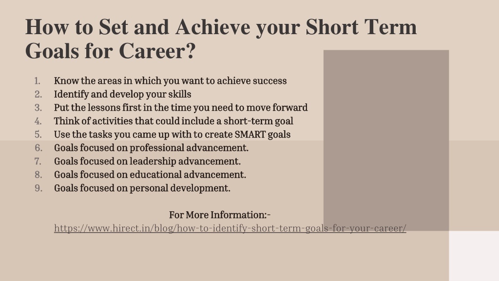 PPT - short term career goals PowerPoint Presentation, free download ...