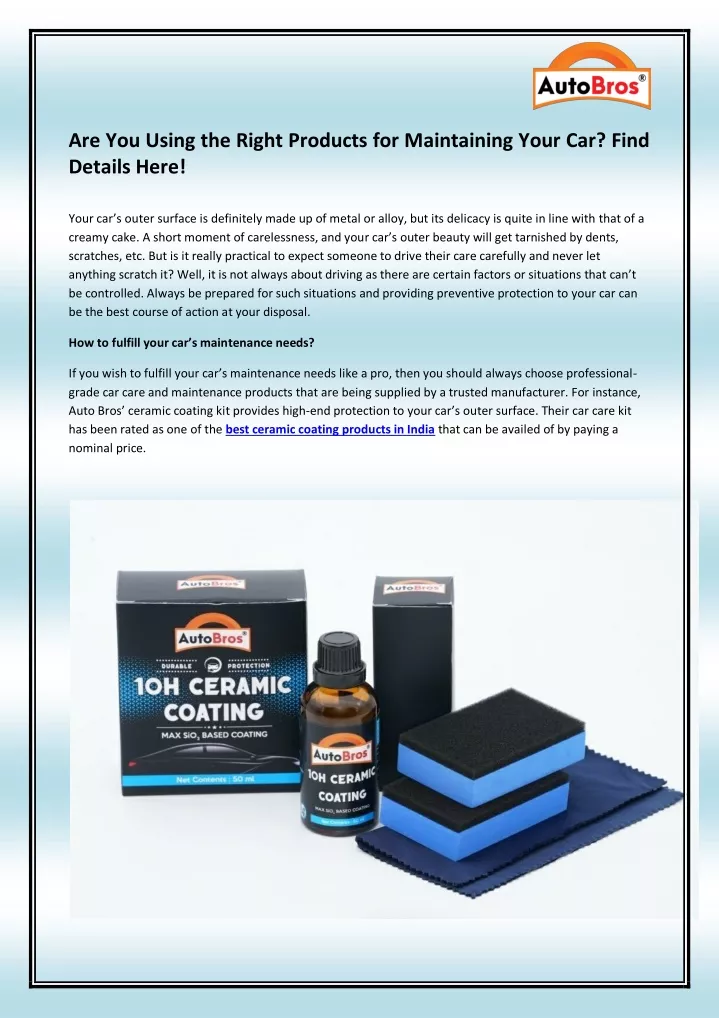 PPT - Best ceramic coating products in India PowerPoint Presentation ...